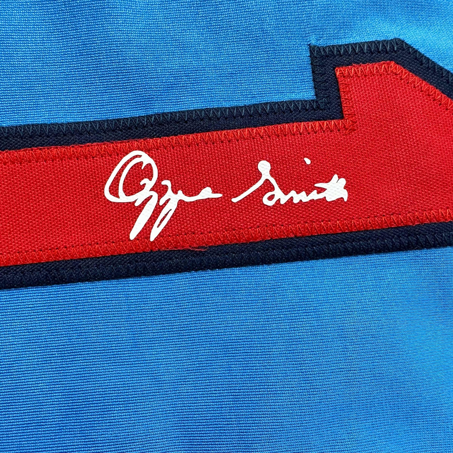 Facsimile Autographed Ozzie Smith St. Louis Blue Reprint Laser Auto Baseball Jersey Size Men's XL