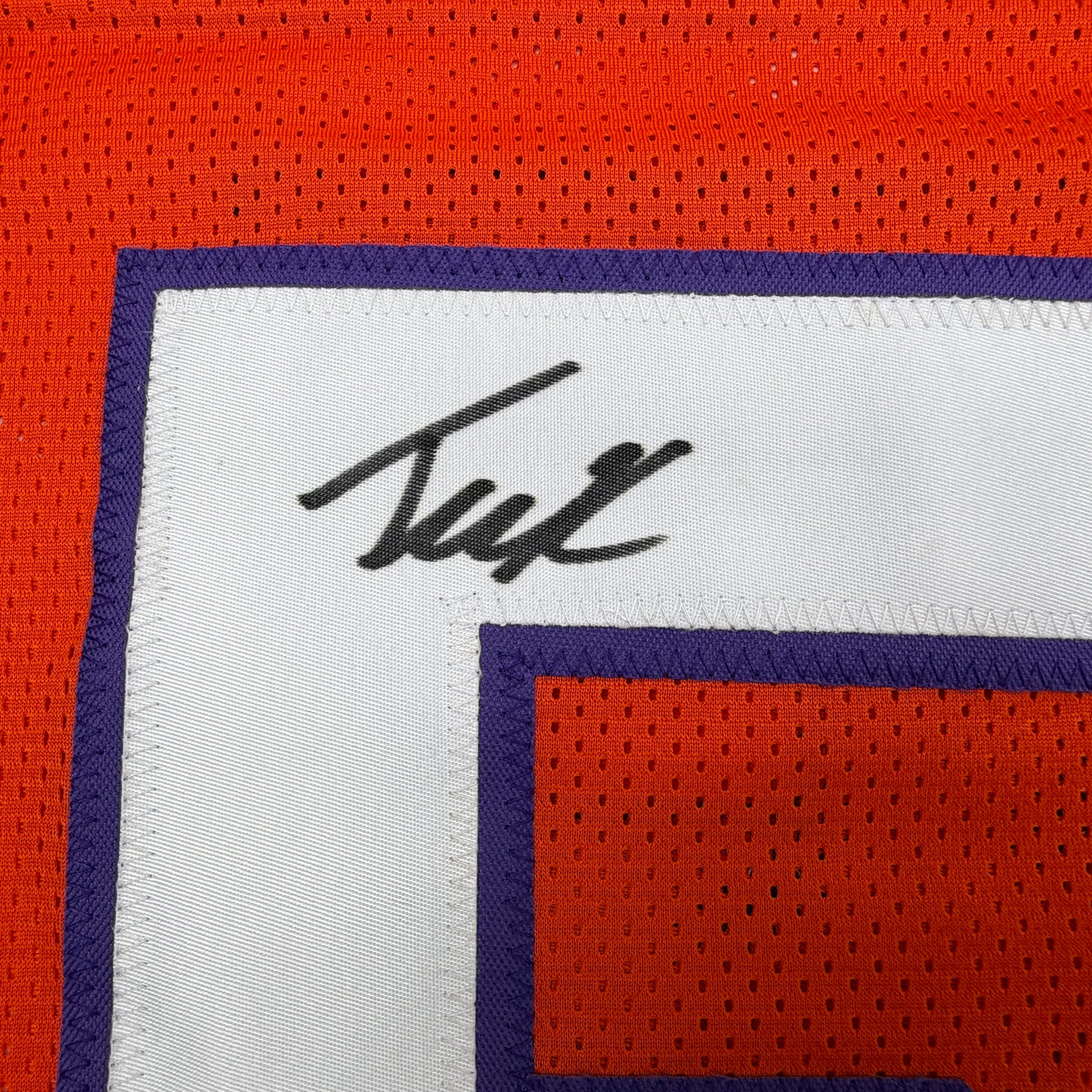 Autographed/Signed Tee Higgins Clemson Orange College Football Jersey Beckett BAS COA