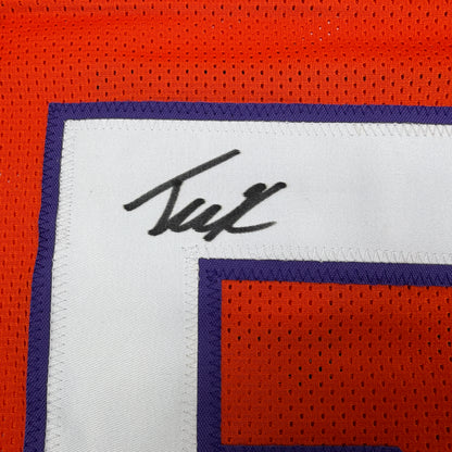 Autographed/Signed Tee Higgins Clemson Orange College Football Jersey Beckett BAS COA