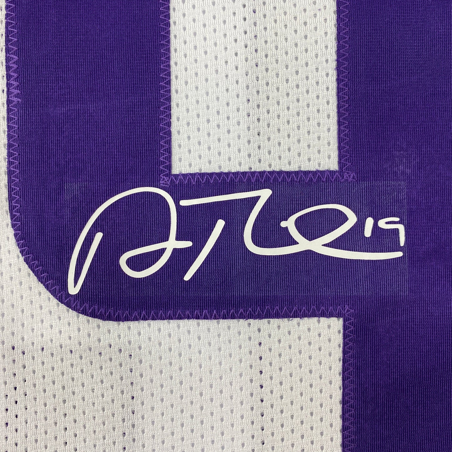 Facsimile Autographed Adam Thielen Minnesota White Reprint Laser Auto Football Jersey Size Men's XL
