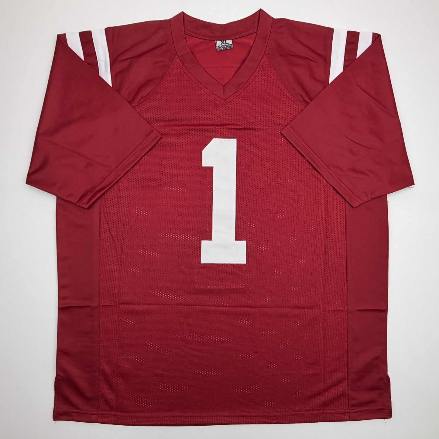 Autographed/Signed AJ A.J. Brown Ole Miss Red College Football Jersey Beckett BAS COA