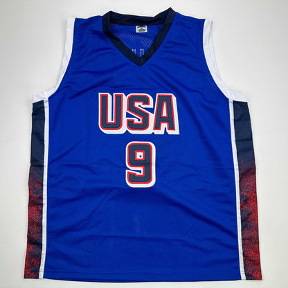 Facsimile Autographed Tyrese Haliburton 2024 United States Team USA Blue Reprint Laser Auto Basketball Jersey Size Men's XL