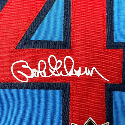 Facsimile Autographed Bob Gibson St. Louis Blue Reprint Laser Auto Baseball Jersey Size Men's XL