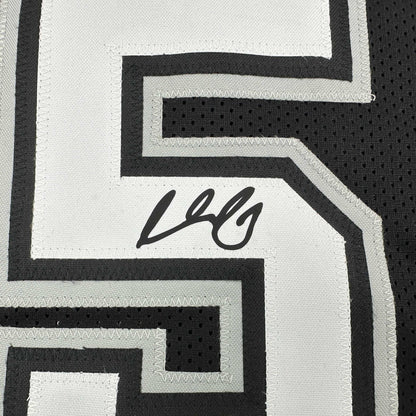 Facsimile Autographed Stephon Castle San Antonio Black Reprint Laser Auto Basketball Jersey Size Men's XL