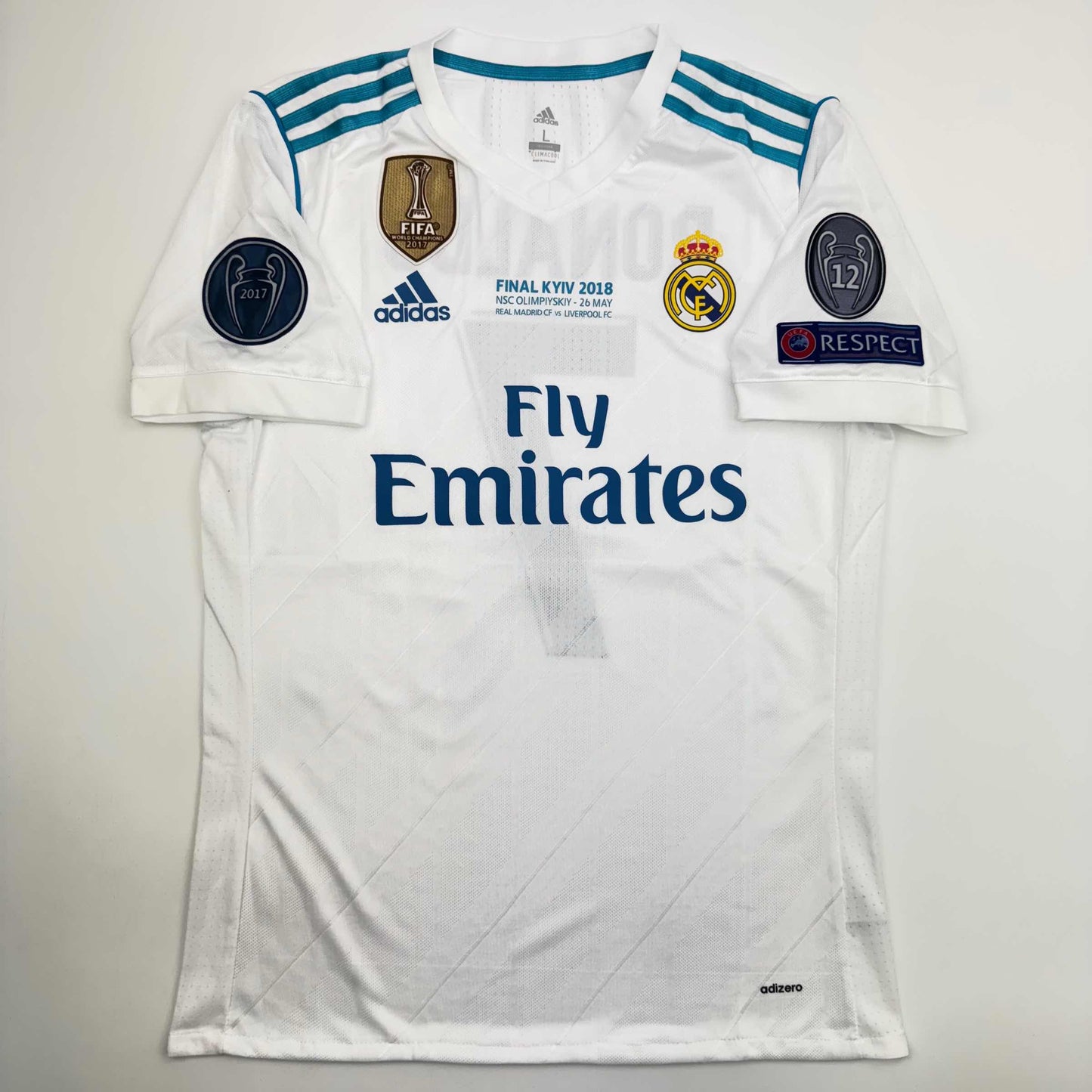 Autographed/Signed Cristiano Ronaldo Real Madrid White Soccer Jersey Beckett BAS COA