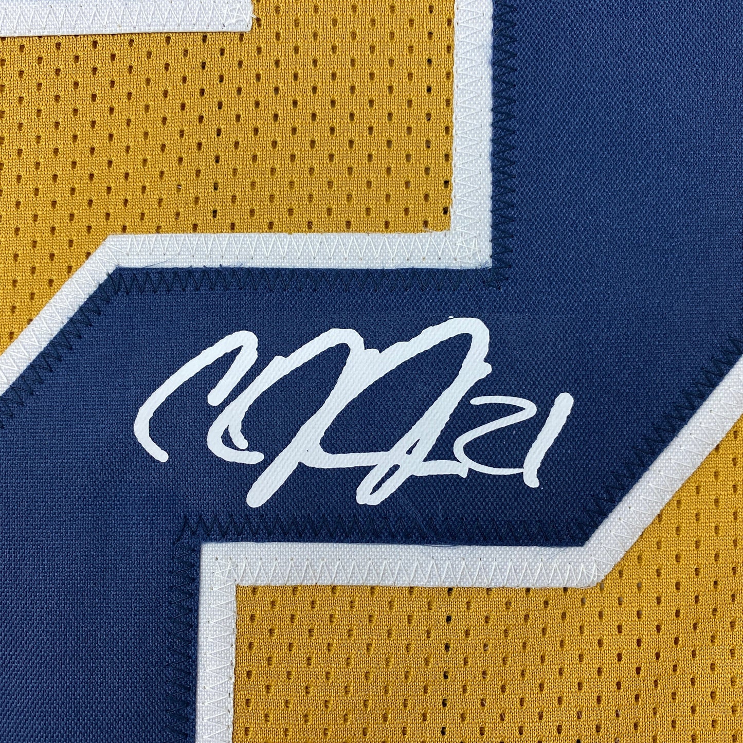 Facsimile Autographed Calvin Johnson Georgia Tech Gold Reprint Laser Auto College Football Jersey Size Men's XL