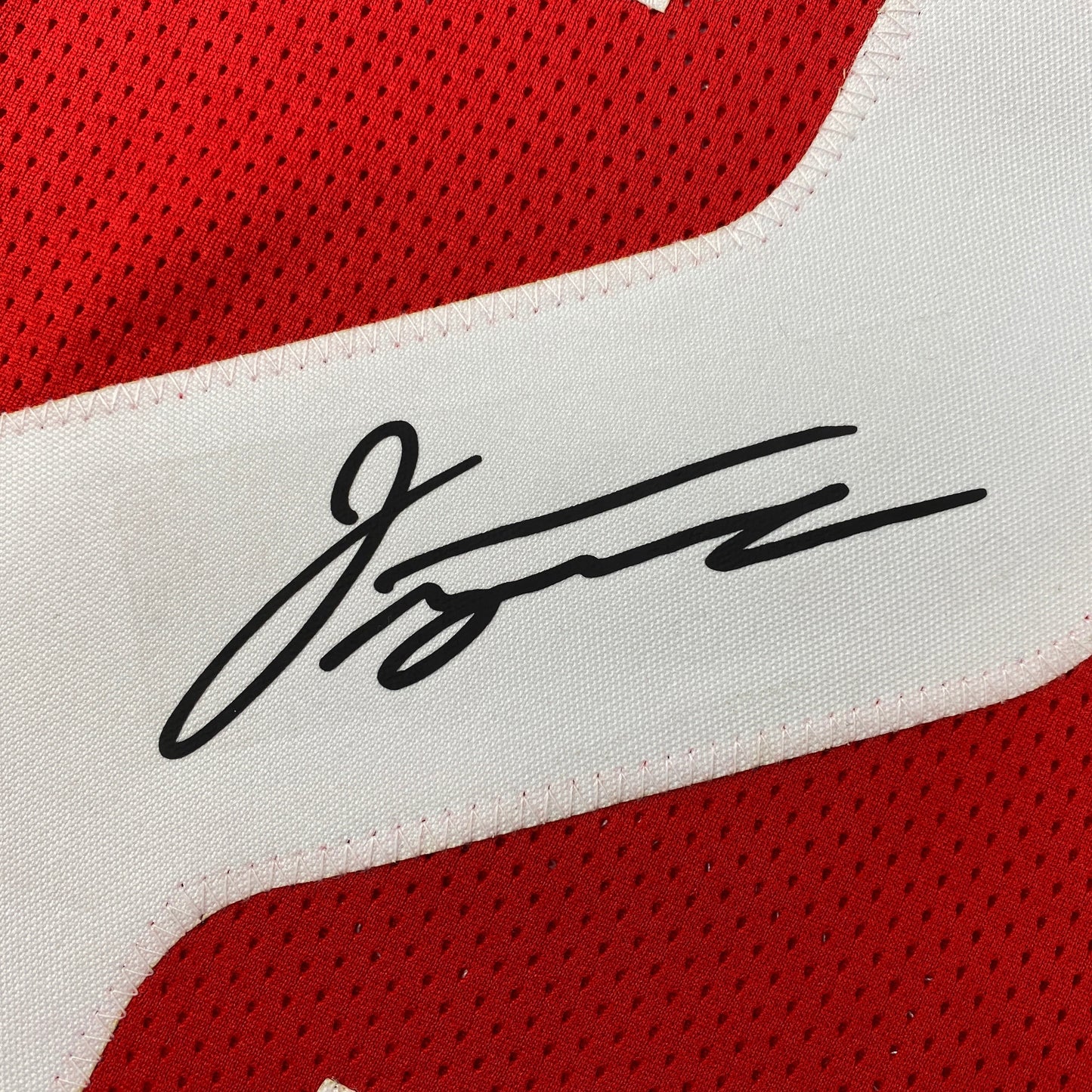 Facsimile Autographed Jonathan Taylor Wisconsin Red Reprint Laser Auto College Football Jersey Size Men's XL