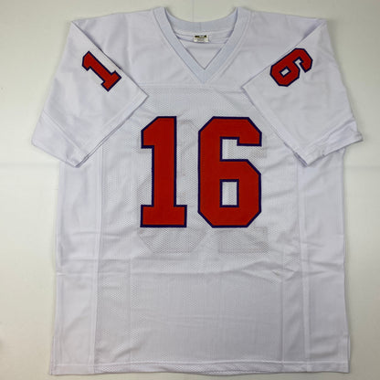 Facsimile Autographed Trevor Lawrence Clemson White Reprint Laser Auto College Football Jersey Size Men's XL