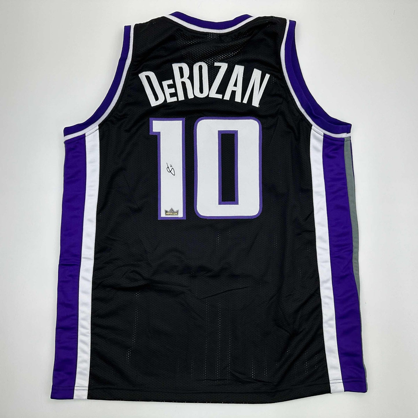 Facsimile Autographed DeMar DeRozan Sacramento Black Reprint Laser Auto Basketball Jersey Size Men's XL