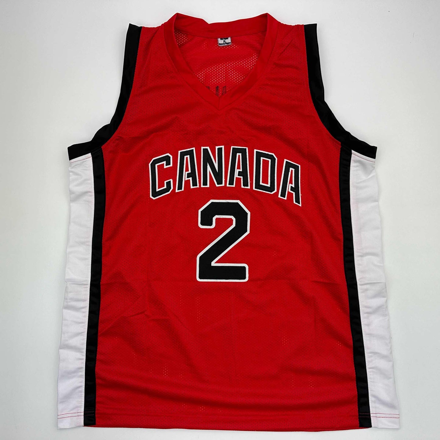 Facsimile Autographed Shai Gilgeous-Alexander SGA Canada Red Reprint Laser Auto Basketball Jersey Size Men's XL