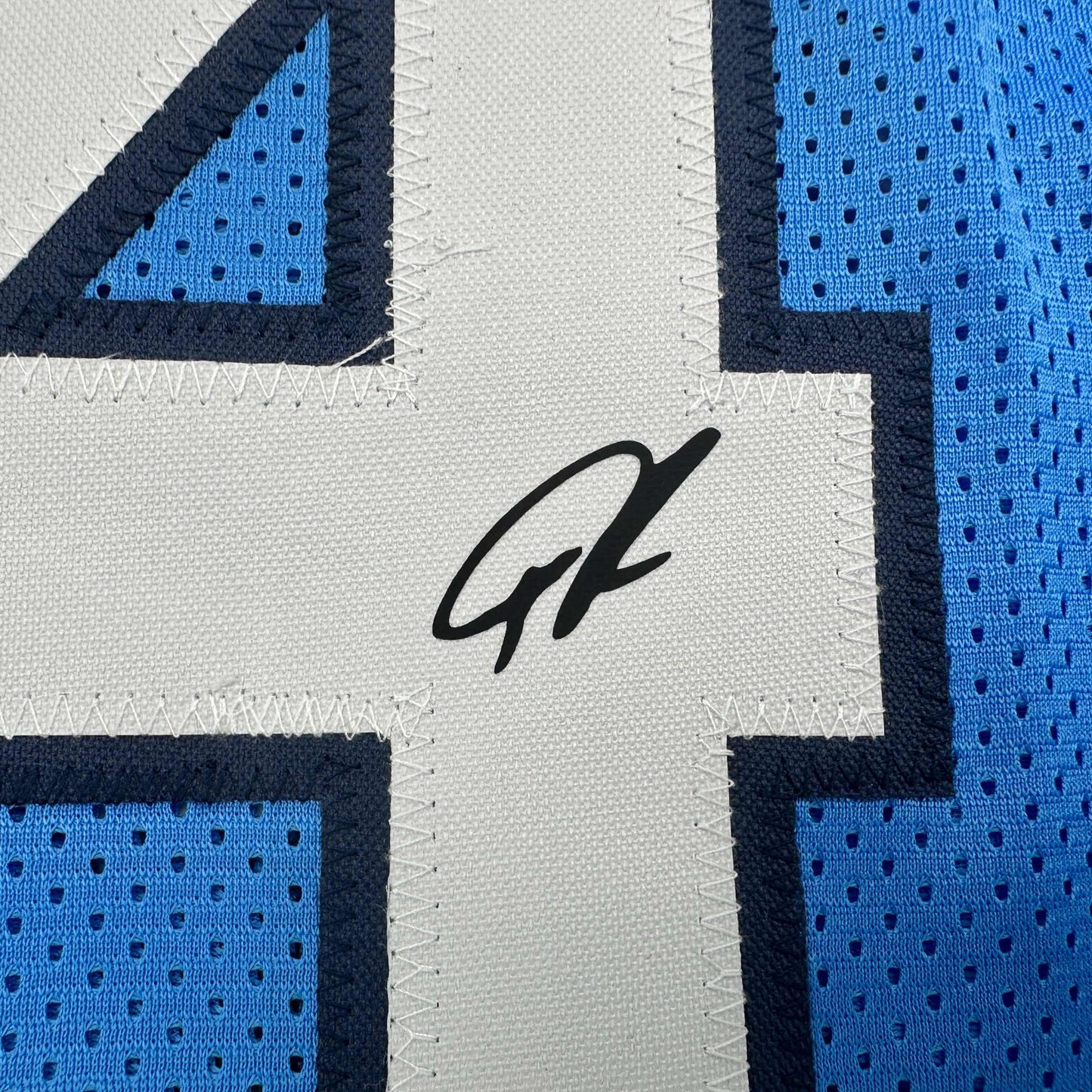 Facsimile Autographed Giannis Antetokounmpo Greece Light Blue Reprint Laser Auto Basketball Jersey Size Men's XL