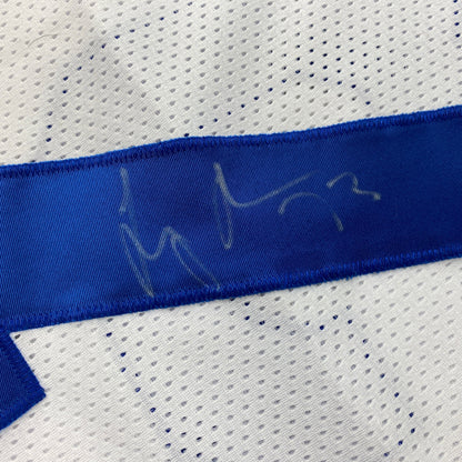 Autographed/Signed Larry Allen Dallas White Football Jersey JSA COA
