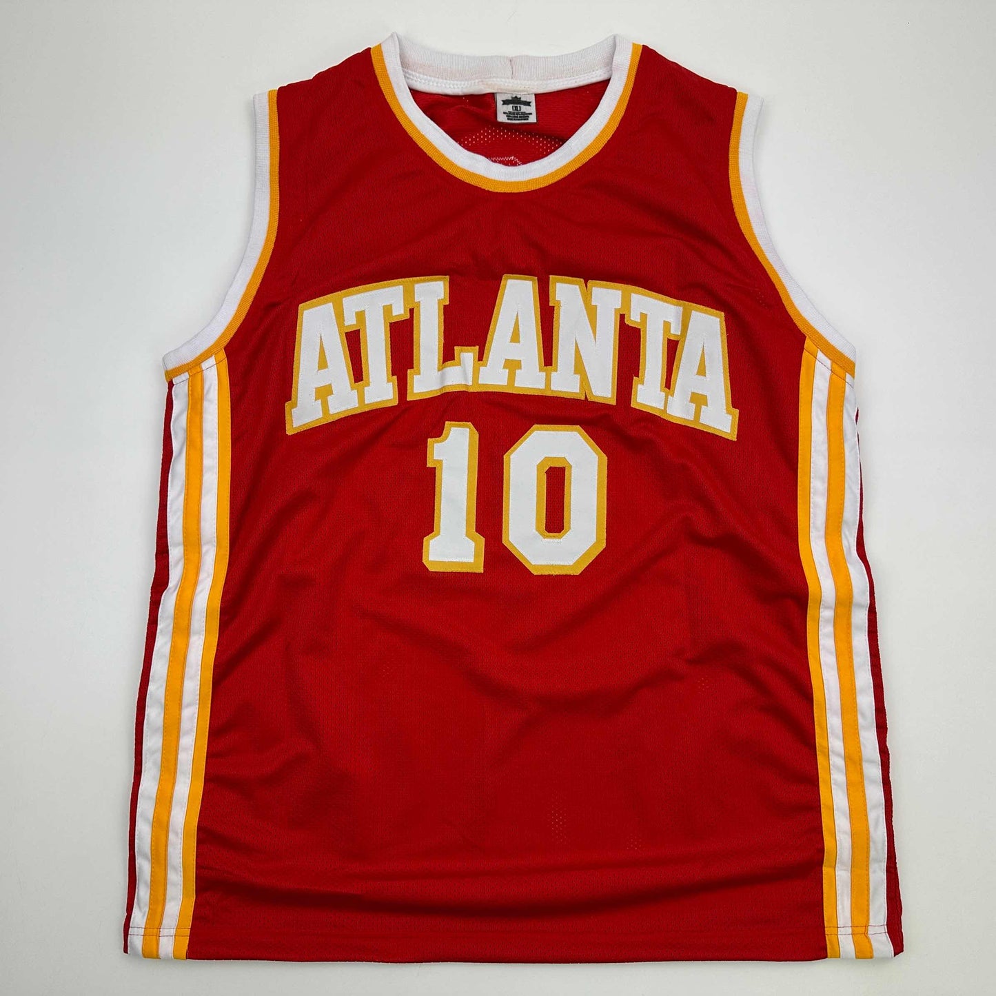 Facsimile Autographed Zaccharie Risacher Atlanta Red Reprint Laser Auto Basketball Jersey Size Men's XL