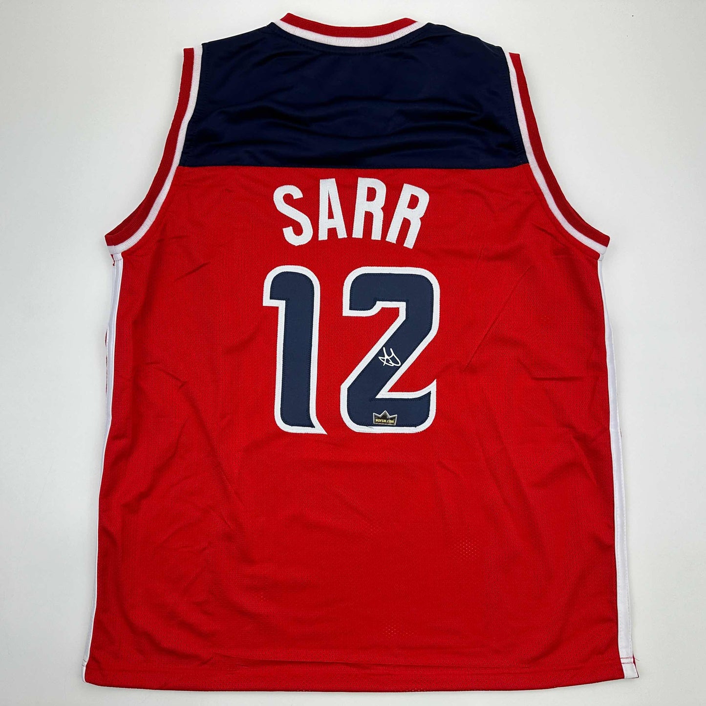 Facsimile Autographed Alexandre Sarr Washington Red Reprint Laser Auto Basketball Jersey Size Men's XL