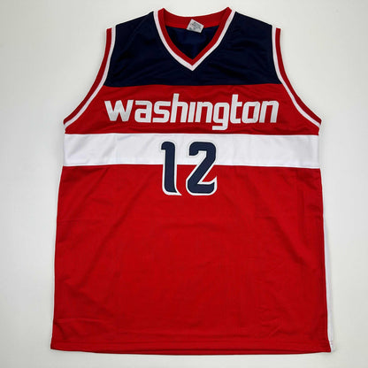 Facsimile Autographed Alexandre Sarr Washington Red Reprint Laser Auto Basketball Jersey Size Men's XL