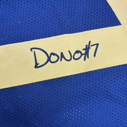 Facsimile Autographed Donovan Edwards Michigan Blue Reprint Laser Auto College Football Jersey Size Men's XL