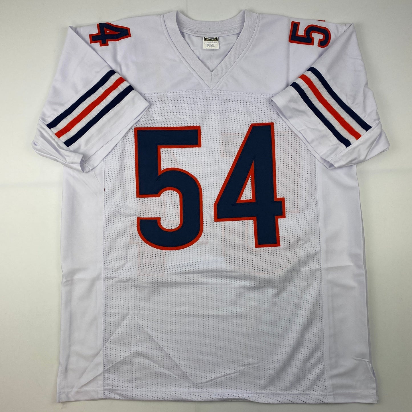 Facsimile Autographed Brian Urlacher Chicago White Reprint Laser Auto Football Jersey Size Men's XL
