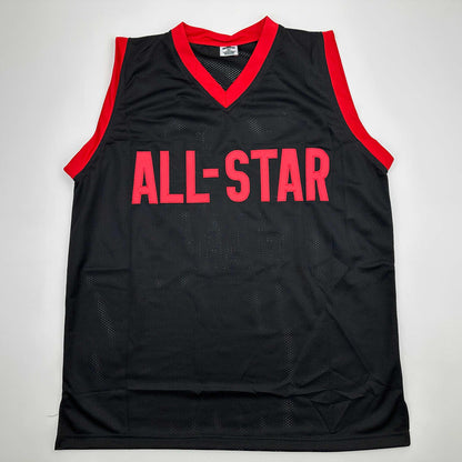 Facsimile Autographed Caitlin Clark 2024 1st All-Star Game Black Reprint Laser Auto Basketball Jersey Size Men's XL