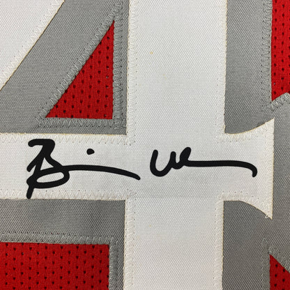 Facsimile Autographed Brian Urlacher New Mexico Red Reprint Laser Auto College Football Jersey Size Men's XL