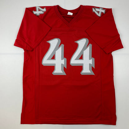 Facsimile Autographed Brian Urlacher New Mexico Red Reprint Laser Auto College Football Jersey Size Men's XL
