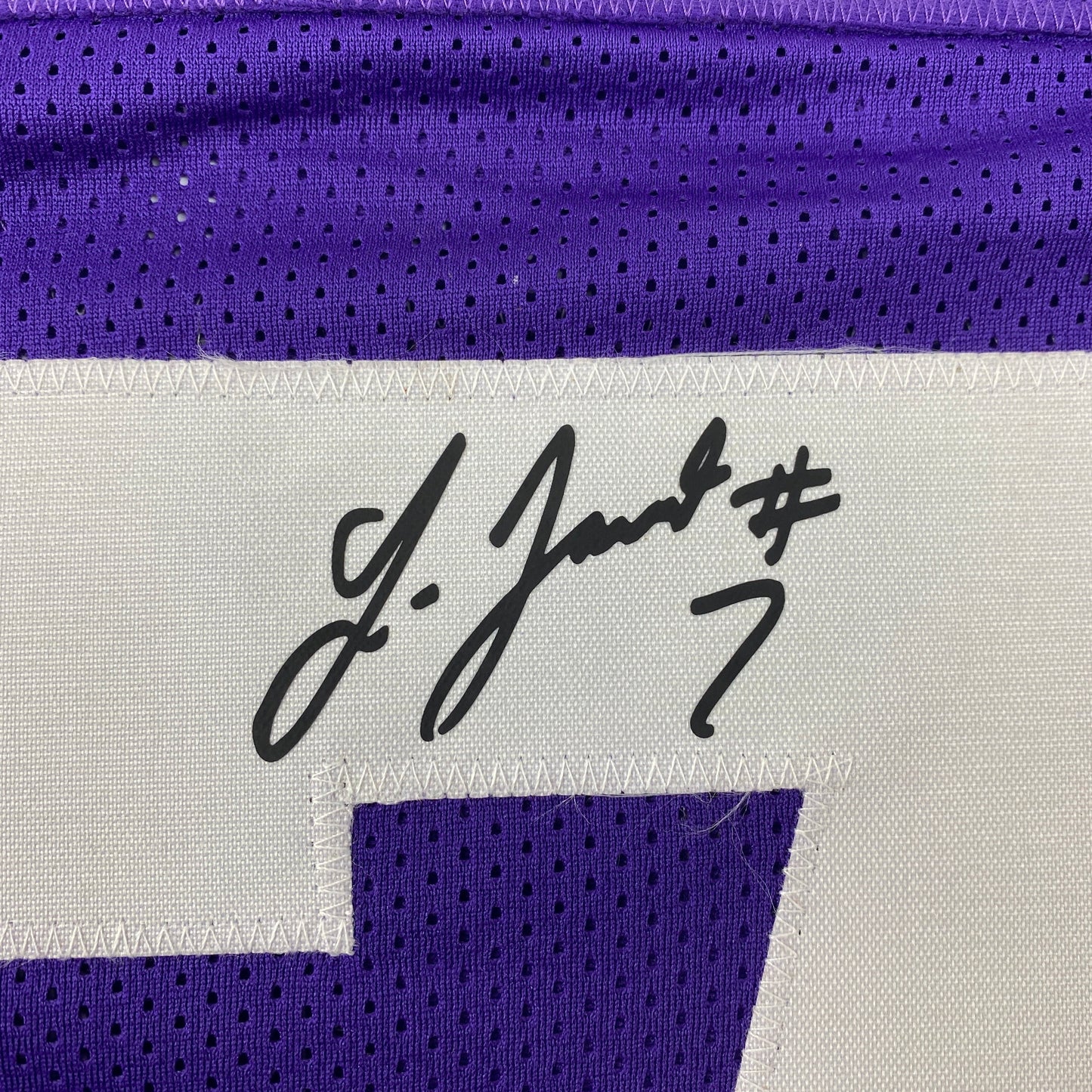 Facsimile Autographed Leonard Fournette LSU Purple Reprint Laser Auto College Football Jersey Size Men's XL