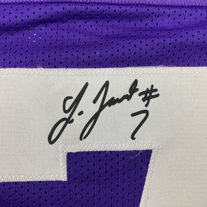 Facsimile Autographed Leonard Fournette LSU Purple Reprint Laser Auto College Football Jersey Size Men's XL
