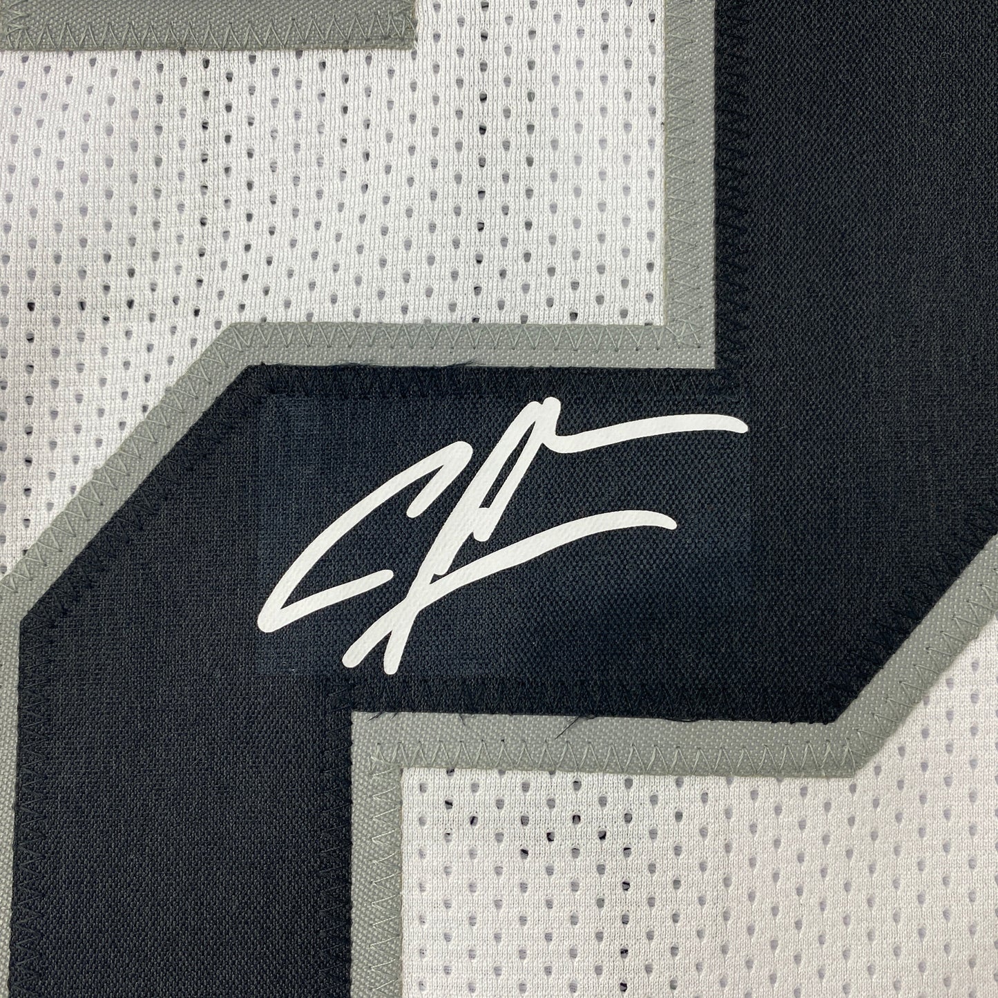 Facsimile Autographed Charles Woodson Oakland Las Vegas White Reprint Laser Auto Football Jersey Size Men's XL