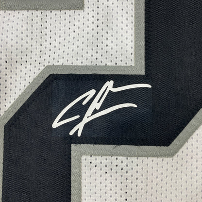 Facsimile Autographed Charles Woodson Oakland Las Vegas White Reprint Laser Auto Football Jersey Size Men's XL