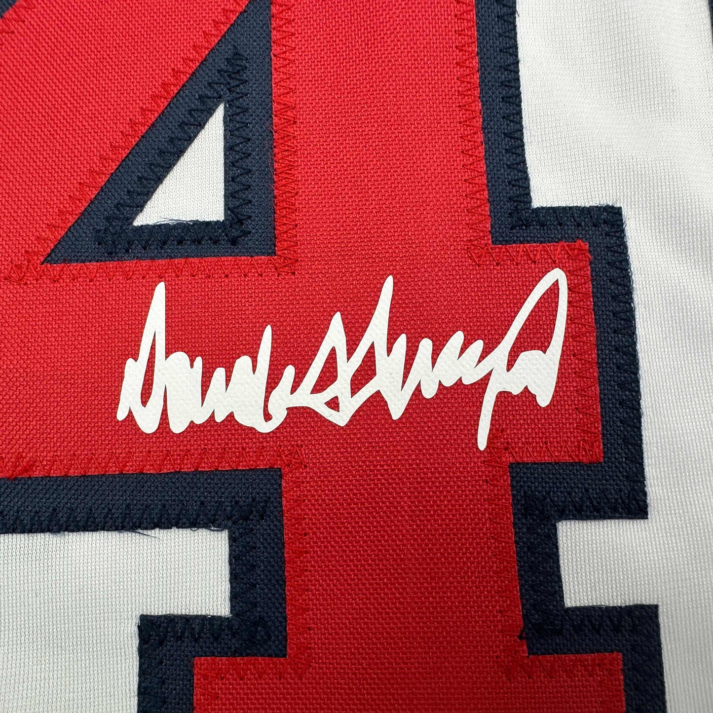 Facsimile Autographed Donald Trump #45 United States USA White Reprint Laser Auto Baseball Jersey Size Men's XL