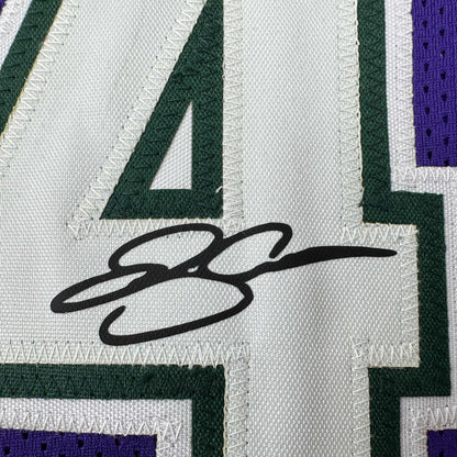 Facsimile Autographed Ray Allen Milwaukee Purple Reprint Laser Auto Basketball Jersey Size Men's XL