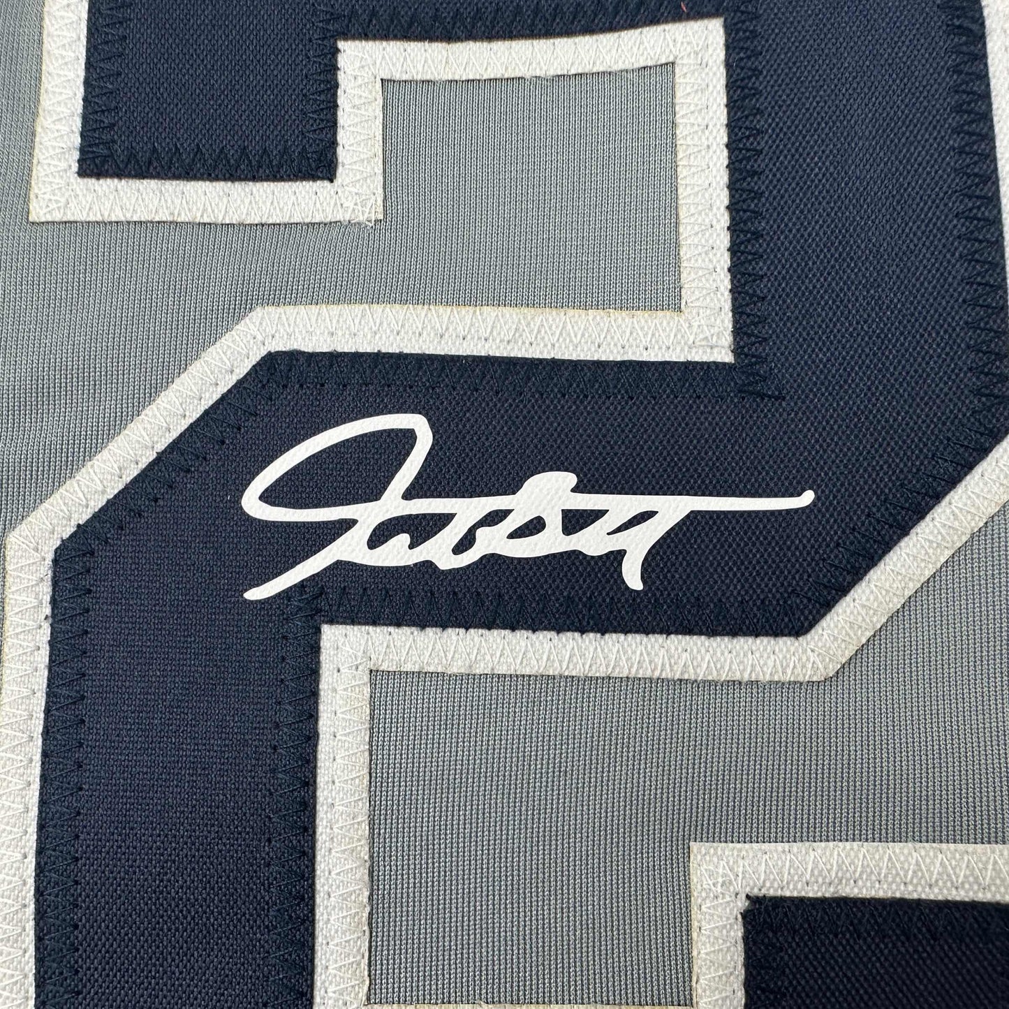 Facsimile Autographed Giancarlo Stanton New York Grey Reprint Laser Auto Baseball Jersey Size Men's XL