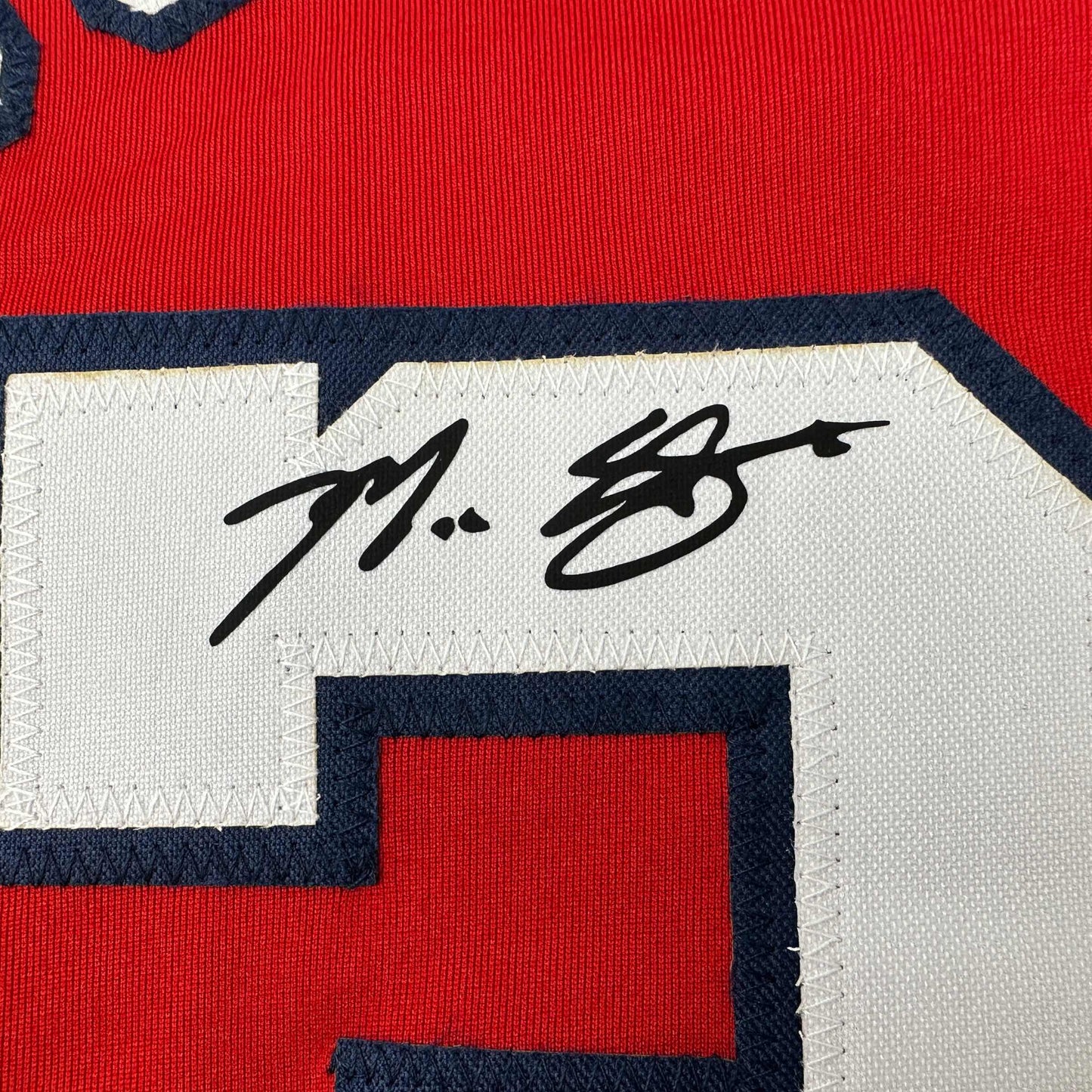 Facsimile Autographed Max Scherzer Washington Red Reprint Laser Auto Baseball Jersey Size Men's XL