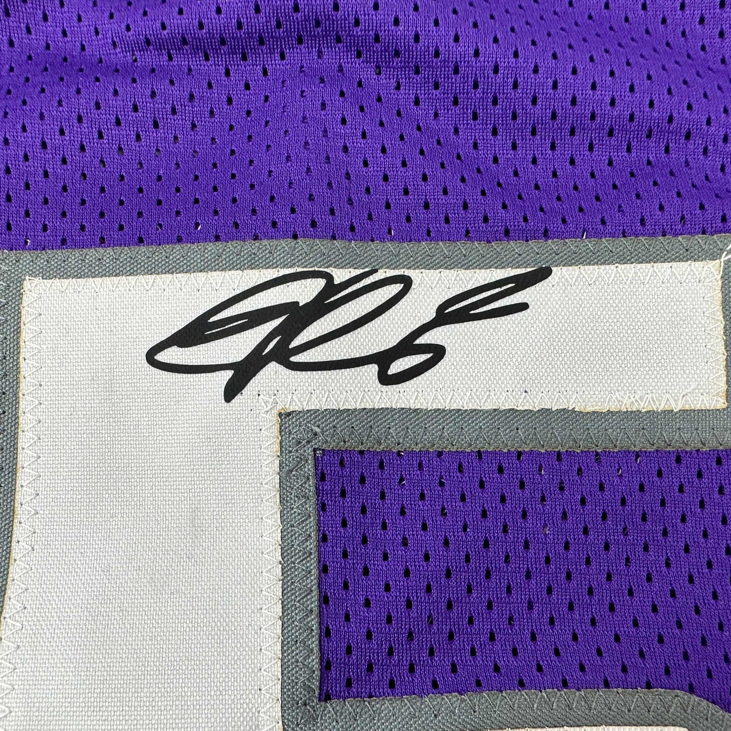 Facsimile Autographed De'Aaron Fox Sacramento Purple Reprint Laser Auto Basketball Jersey Size Men's XL