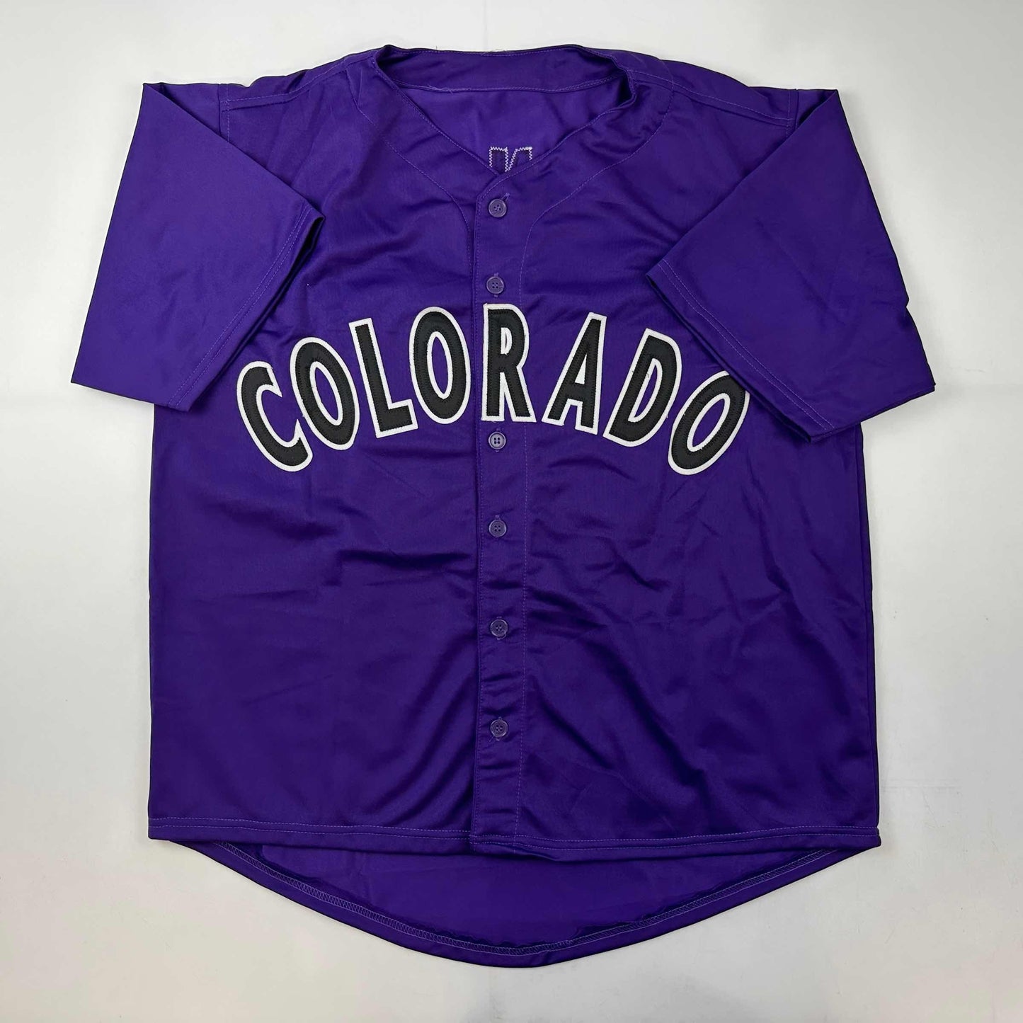 Facsimile Autographed Nolan Arenado Colorado Purple Reprint Laser Auto Baseball Jersey Size Men's XL