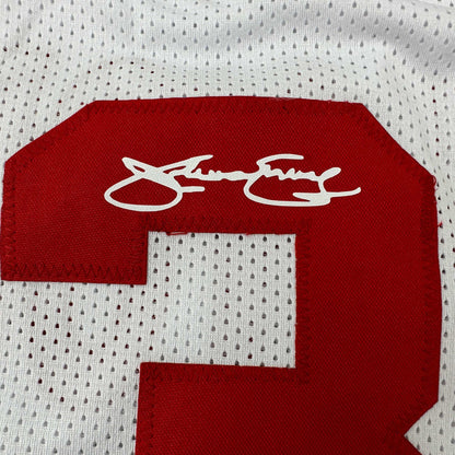 Facsimile Autographed Julius Erving Dr. J New York NY White ABA Reprint Laser Auto Basketball Jersey Size Men's XL