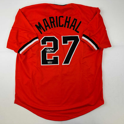 Facsimile Autographed Juan Marichal San Francisco Orange Reprint Laser Auto Baseball Jersey Size Men's XL
