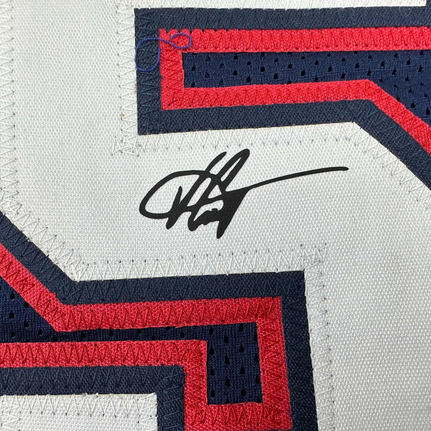 Facsimile Autographed Vince Carter New Jersey NJ Blue Reprint Laser Auto Basketball Jersey Size Men's XL