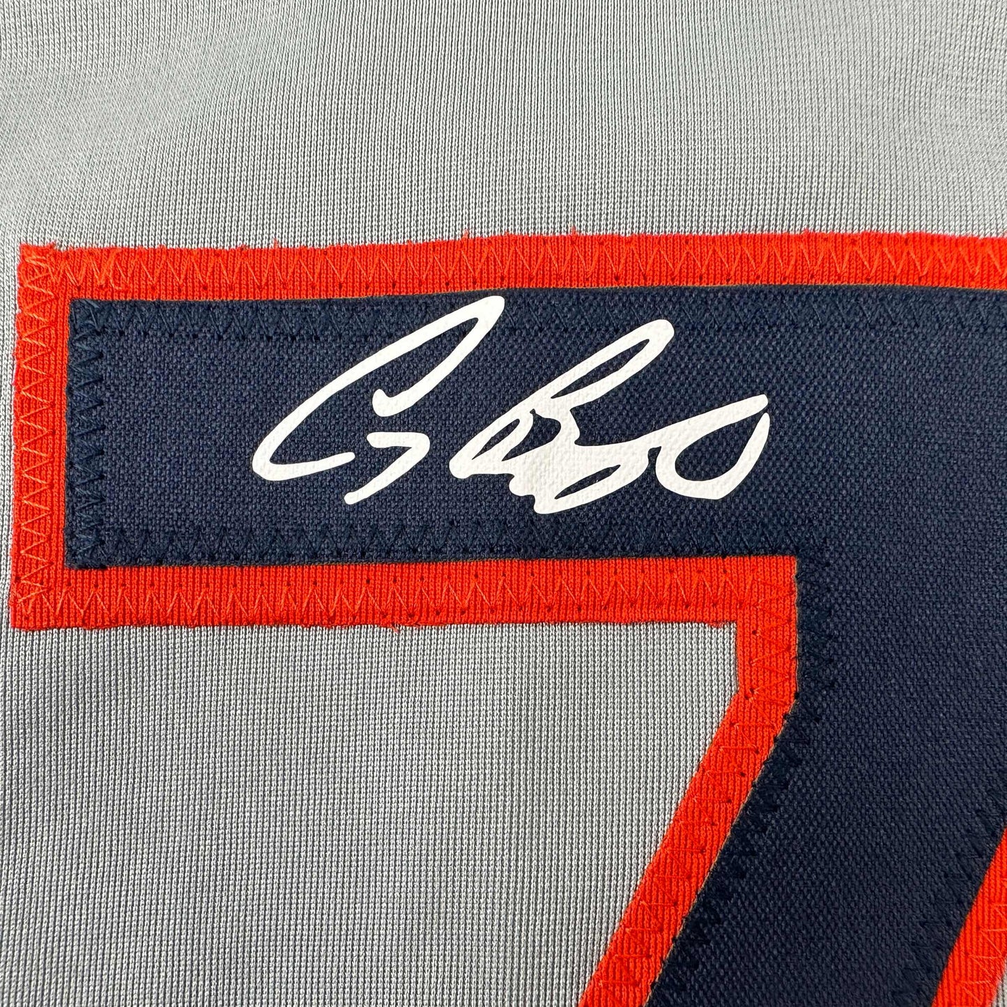 Facsimile Autographed Craig Biggio Houston Grey Reprint Laser Auto Baseball Jersey Size Men's XL
