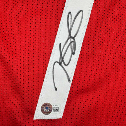 Autographed/Signed Kevin Durant Houston Red Basketball Jersey Beckett BAS COA