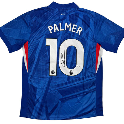 Autographed/Signed Cole Palmer Chelsea FC Blue Soccer Futbol Jersey Beckett BAS COA