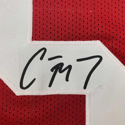 Facsimile Autographed Christian McCaffrey Stanford Red Reprint Laser Auto College Football Jersey Size Men's XL