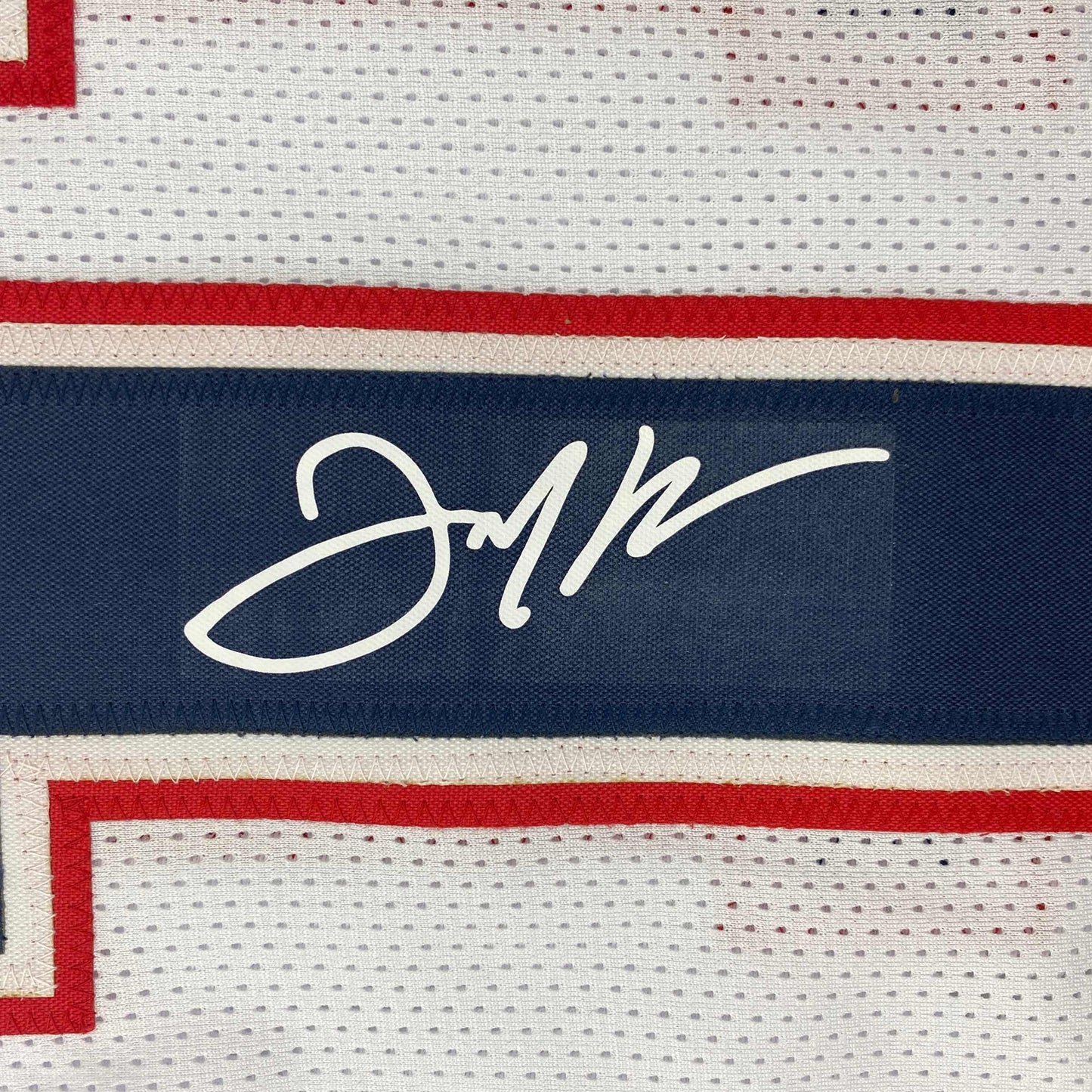 Facsimile Autographed Julian Edelman New England White Reprint Laser Auto Football Jersey Size Men's XL