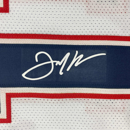 Facsimile Autographed Julian Edelman New England White Reprint Laser Auto Football Jersey Size Men's XL