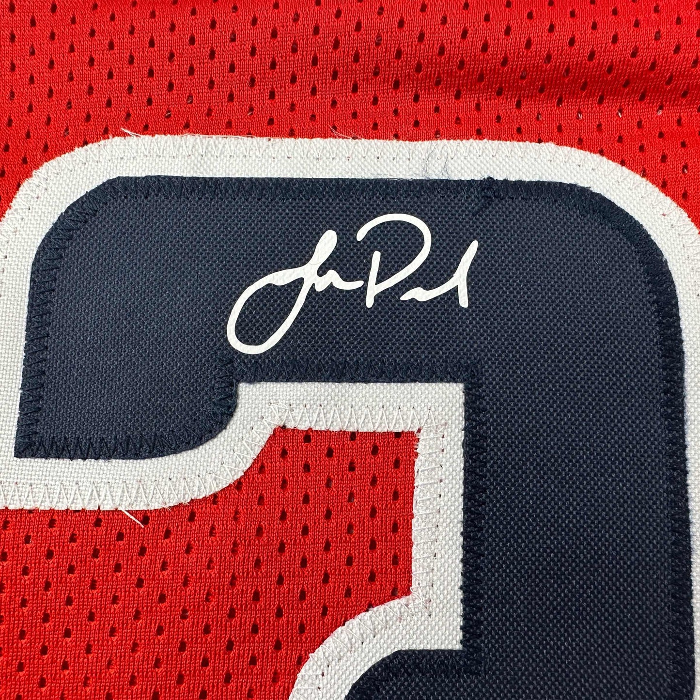 Facsimile Autographed Jordan Poole Washington Red Reprint Laser Auto Basketball Jersey Size Men's XL