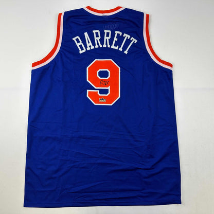 Facsimile Autographed RJ R.J. Barrett New York Blue Reprint Laser Auto Basketball Jersey Size Men's XL