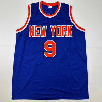 Facsimile Autographed RJ R.J. Barrett New York Blue Reprint Laser Auto Basketball Jersey Size Men's XL