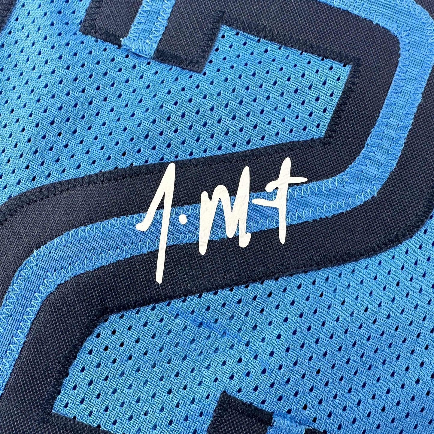 Facsimile Autographed Ja Morant Memphis Light Blue Reprint Laser Auto Basketball Jersey Size Men's XL