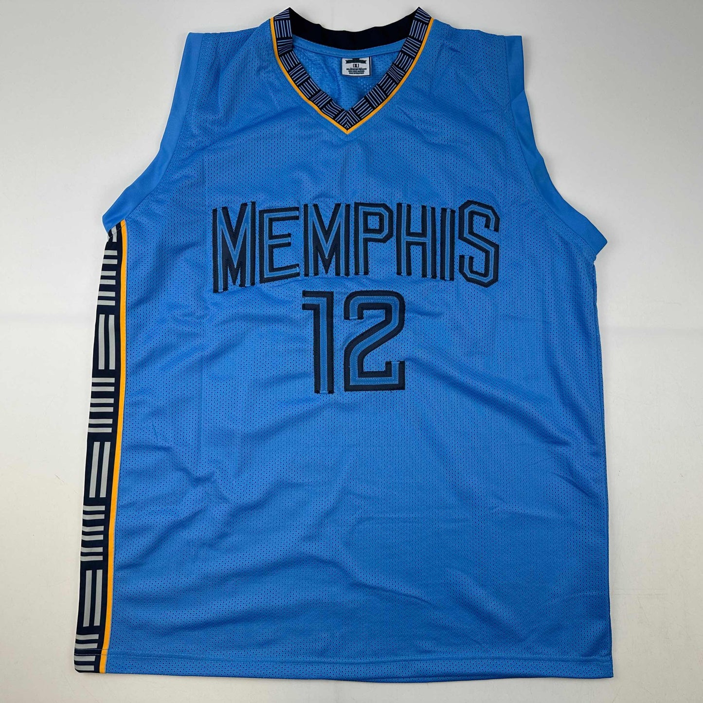 Facsimile Autographed Ja Morant Memphis Light Blue Reprint Laser Auto Basketball Jersey Size Men's XL