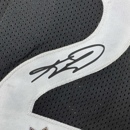 Facsimile Autographed Kawhi Leonard Toronto Black Reprint Laser Auto Basketball Jersey Size Men's XL