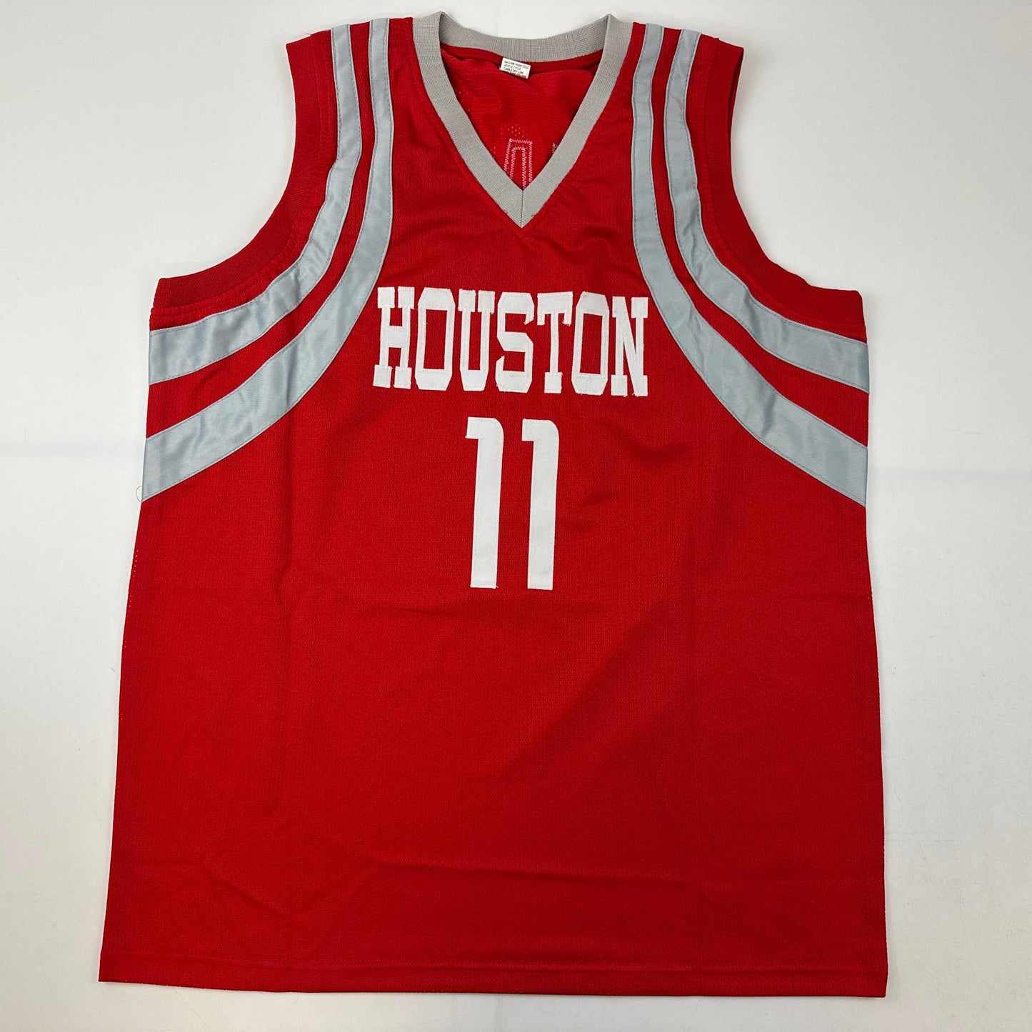 Facsimile Autographed Yao Ming Houston Red Reprint Laser Auto Basketball Jersey Size Men's XL